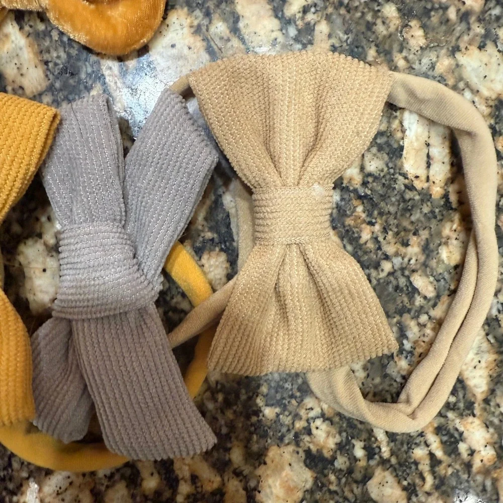 Baby Headbands Bows Set 6pcs Newborn Infant Hair Accessories Elastic‎ Soft Nylon
